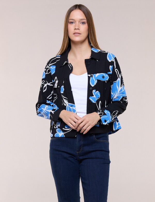 Camperita Liviana Estampada NEGRO/MULTI