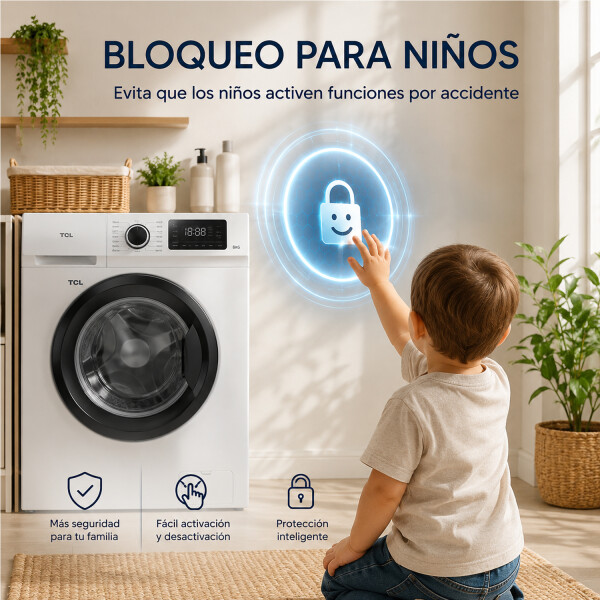 Lavarropas Tcl Inverter 8kg Carga Frontal P108flw LAVARROPAS TCL 8KG P108FLW BLANCO