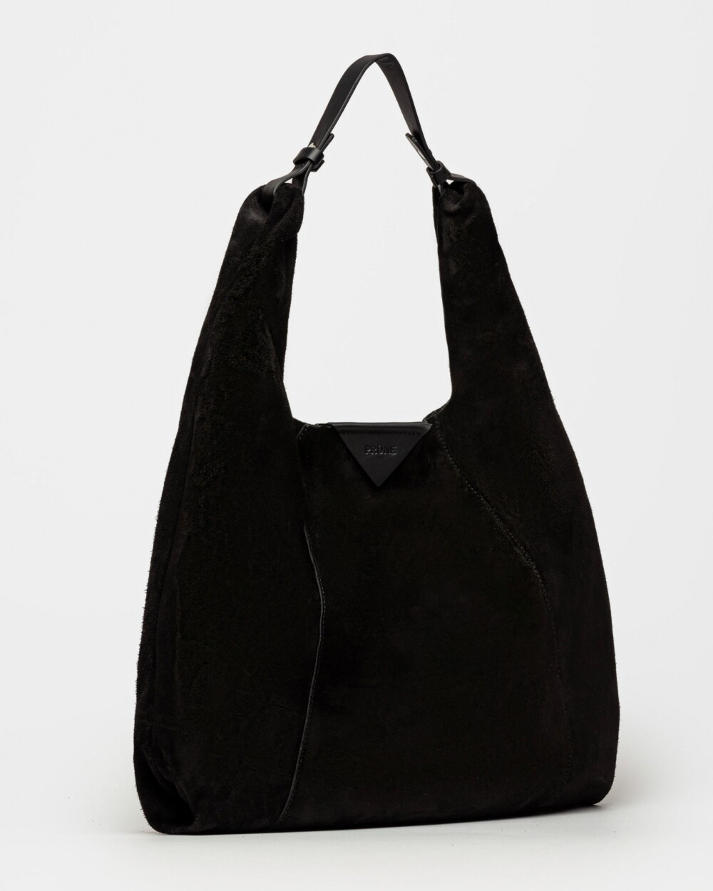 Bolso The Shopping en cuero gamuza Negro