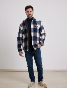 300564 SOBRECAMISA HARRY Azul Osc/tostado