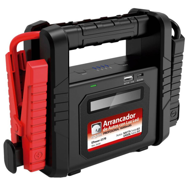 ARRANCADOR MULTIFUNCIÓN PORTÁTIL 16000MAH EQUUS EPOWER-237BARRANCADOR MULTIFUNCI ARRANCADOR MULTIFUNCIÓN PORTÁTIL 16000MAH EQUUS EPOWER-237BARRANCADOR MULTIFUNCI