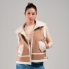 Chaleco con sherpa Slowly Beige