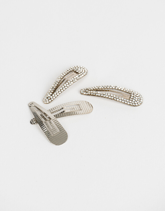 Hebillas Tic Tac Con strass Set De Hebillas Tic Tac - Combinacion Bicolor