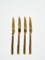Cuchillo Asher De Postre Set 4 Un. Dorado Brillante Color Unico