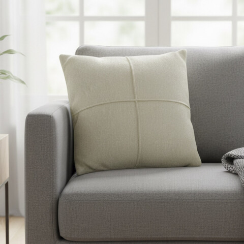 Almohadón en Cruz Jacquard Home Class 45 x 45 cm MANTECA