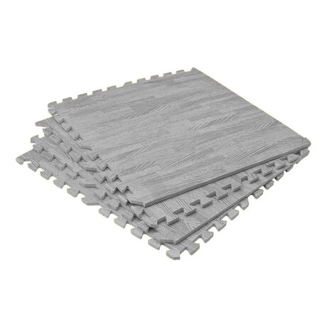 Set X20 Tatami Alfombra Piso Encastre Simil Madera Gris