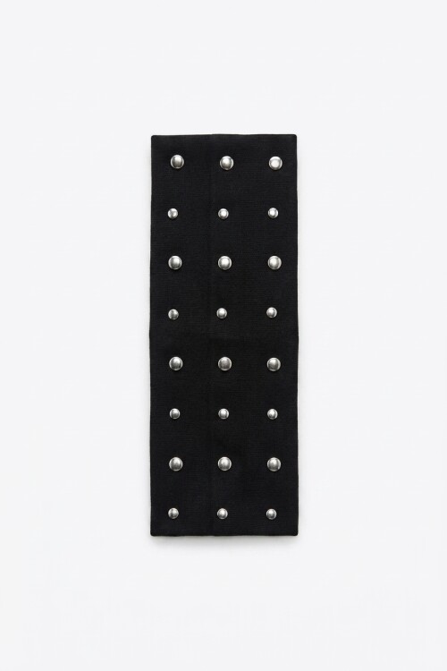 Vincha tachas elástica negro