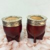 Mate imperial artesanal con boquilla de alpaca Marron