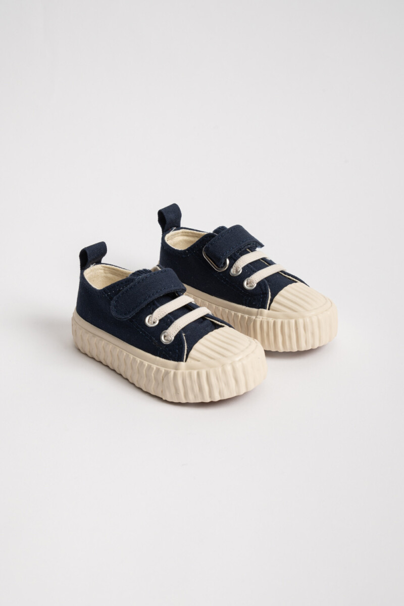 Zapatilla deportiva deportiva acordonada - Azul Marino 