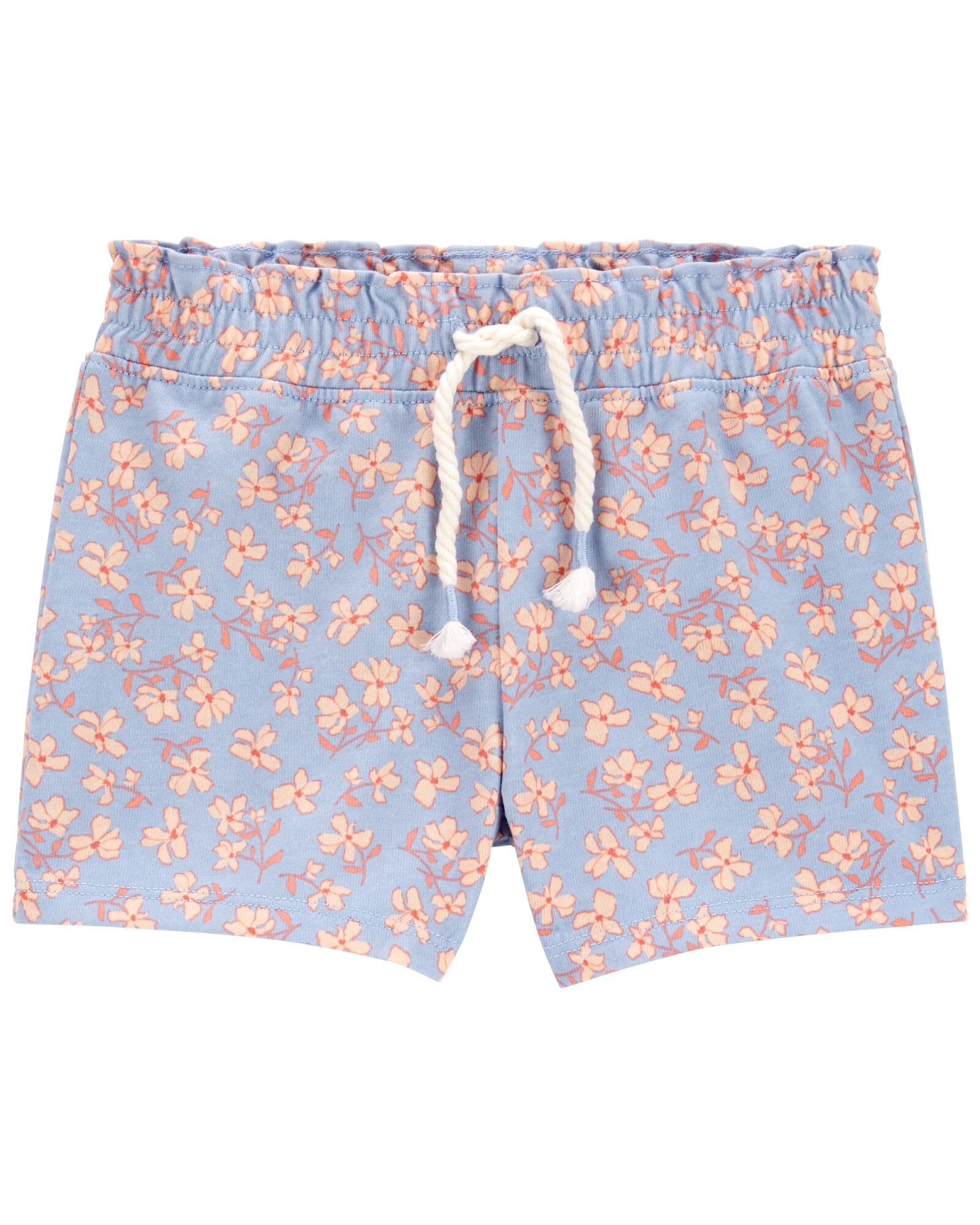 Short de algodón con cintura ceñida diseño floral Sin color