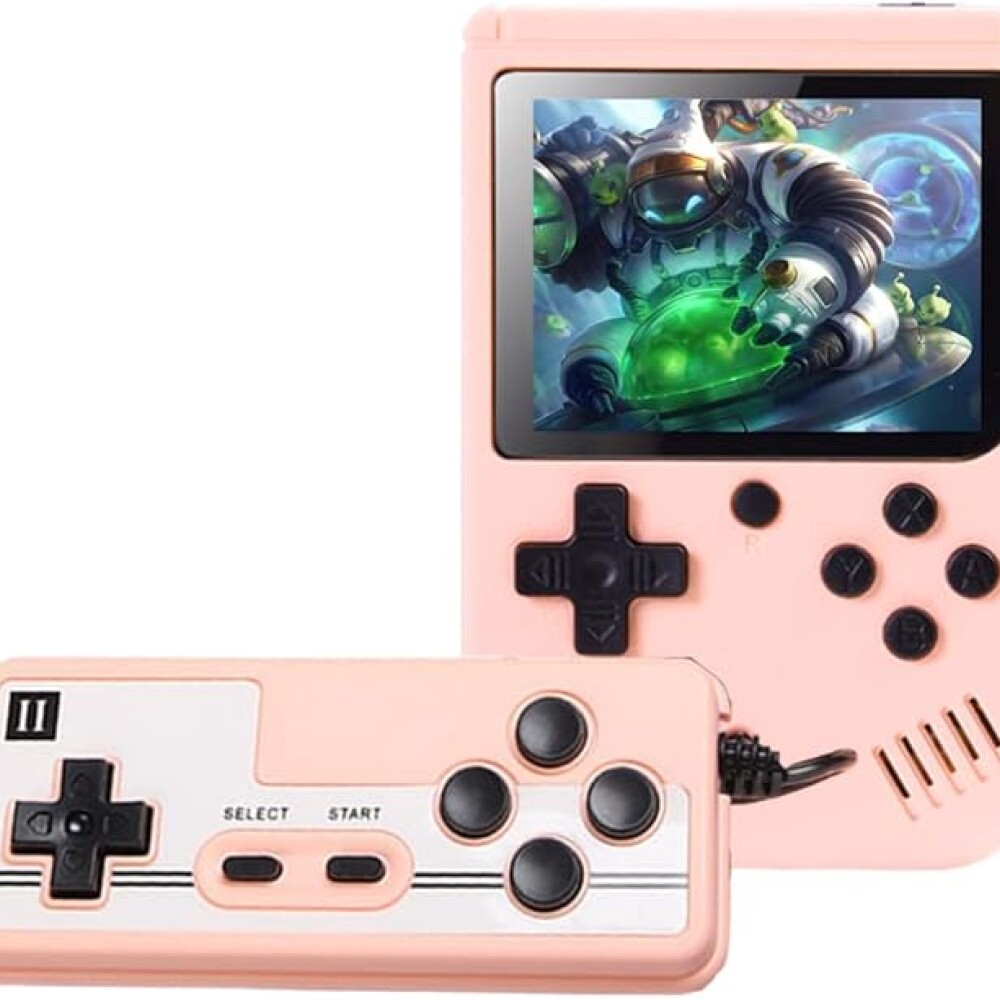 Mini Consola Portatil Para Niños Con 500 Juegos Rosa
