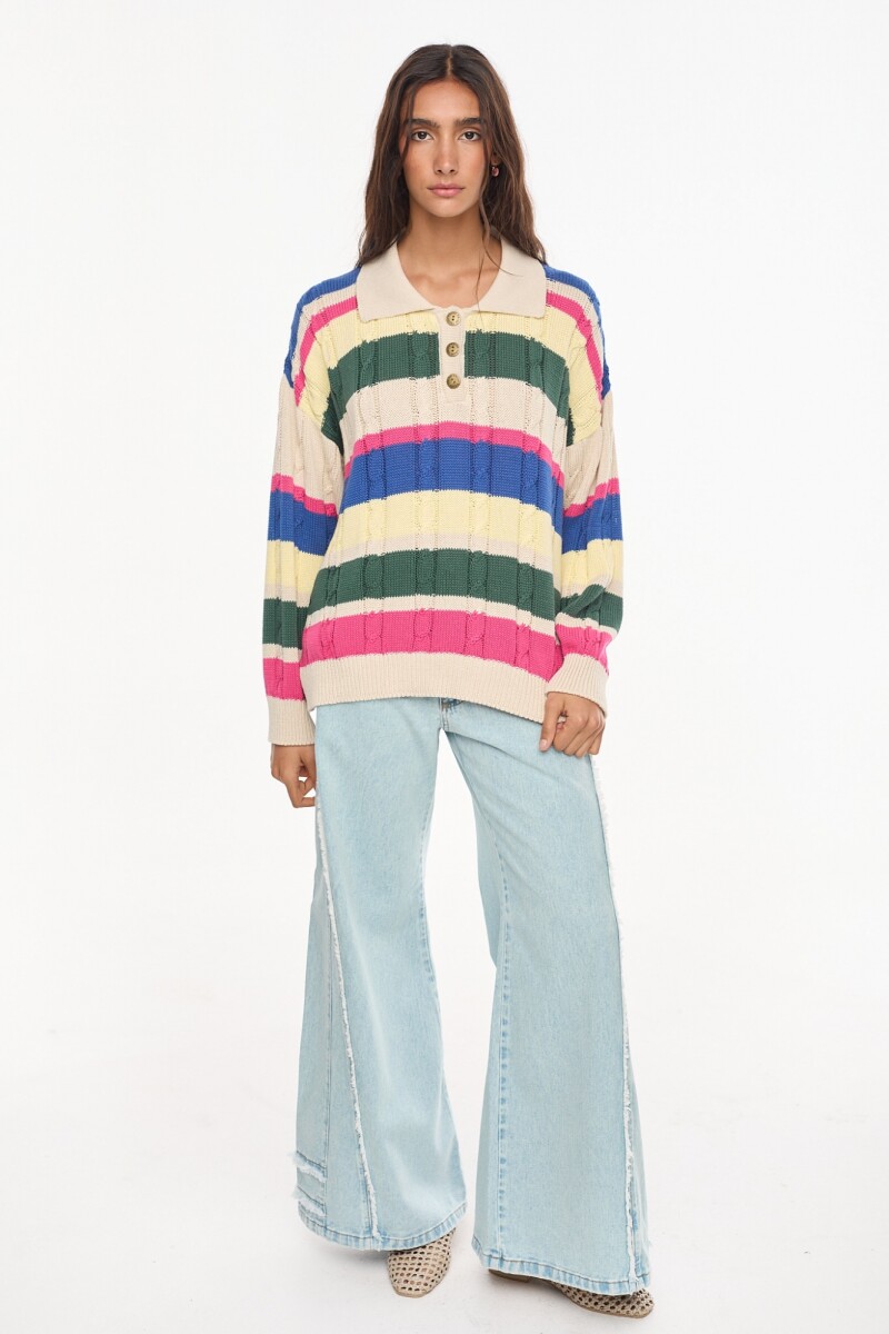 Sweater Sugus Combo Rosa