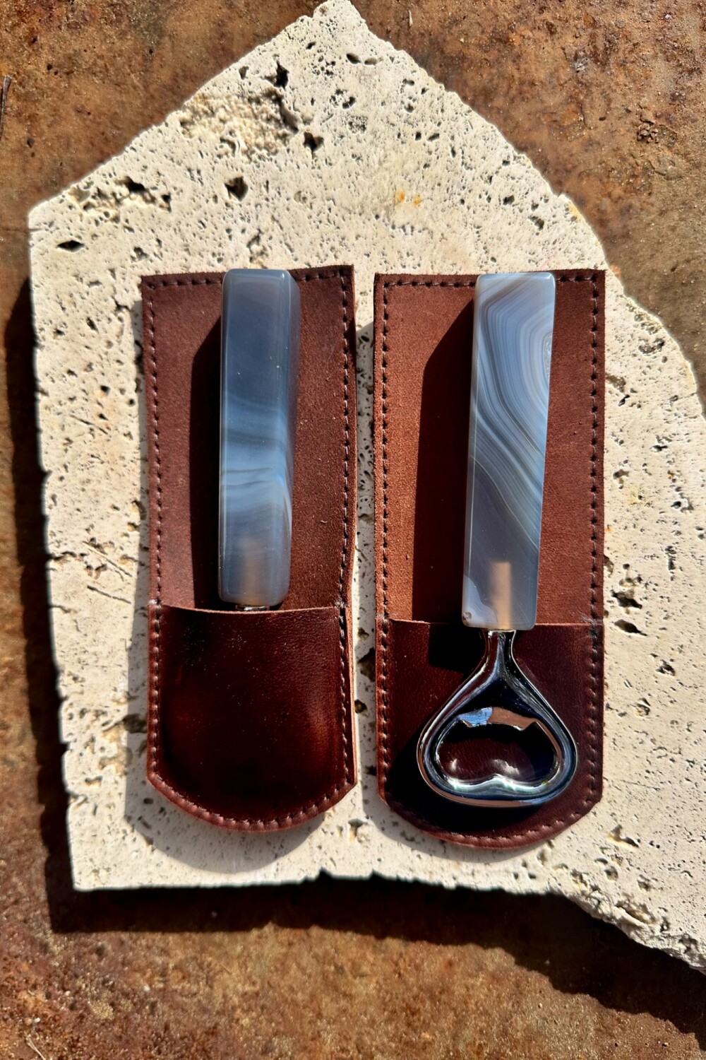 Long Beer Opener Gris / Chocolate