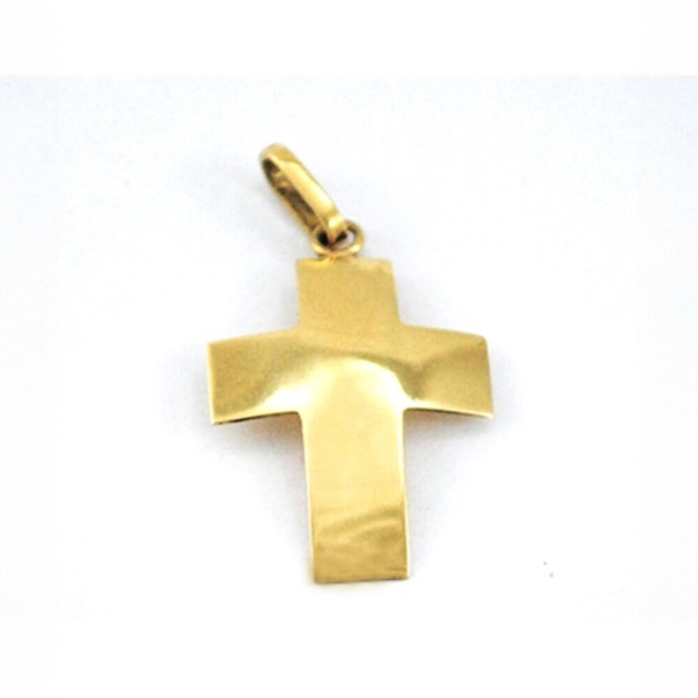Cruz De Oro 18K amarillo bombé 16 x 13 mm Cruz De Oro 18K amarillo bombé 16 x 13 mm