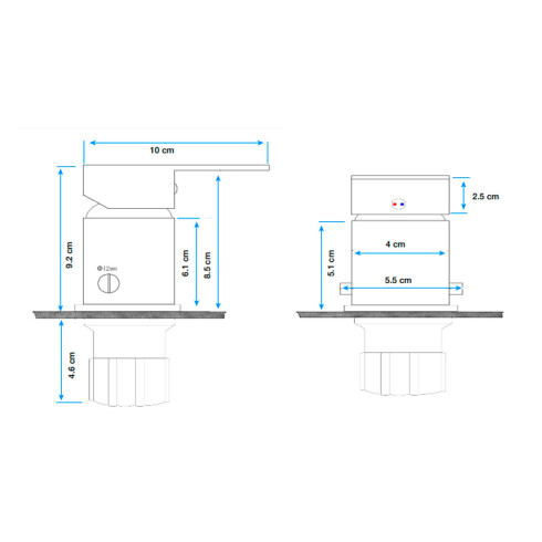 Griferia De Bidet Monocomando Cromo Aqualia Trento 000
