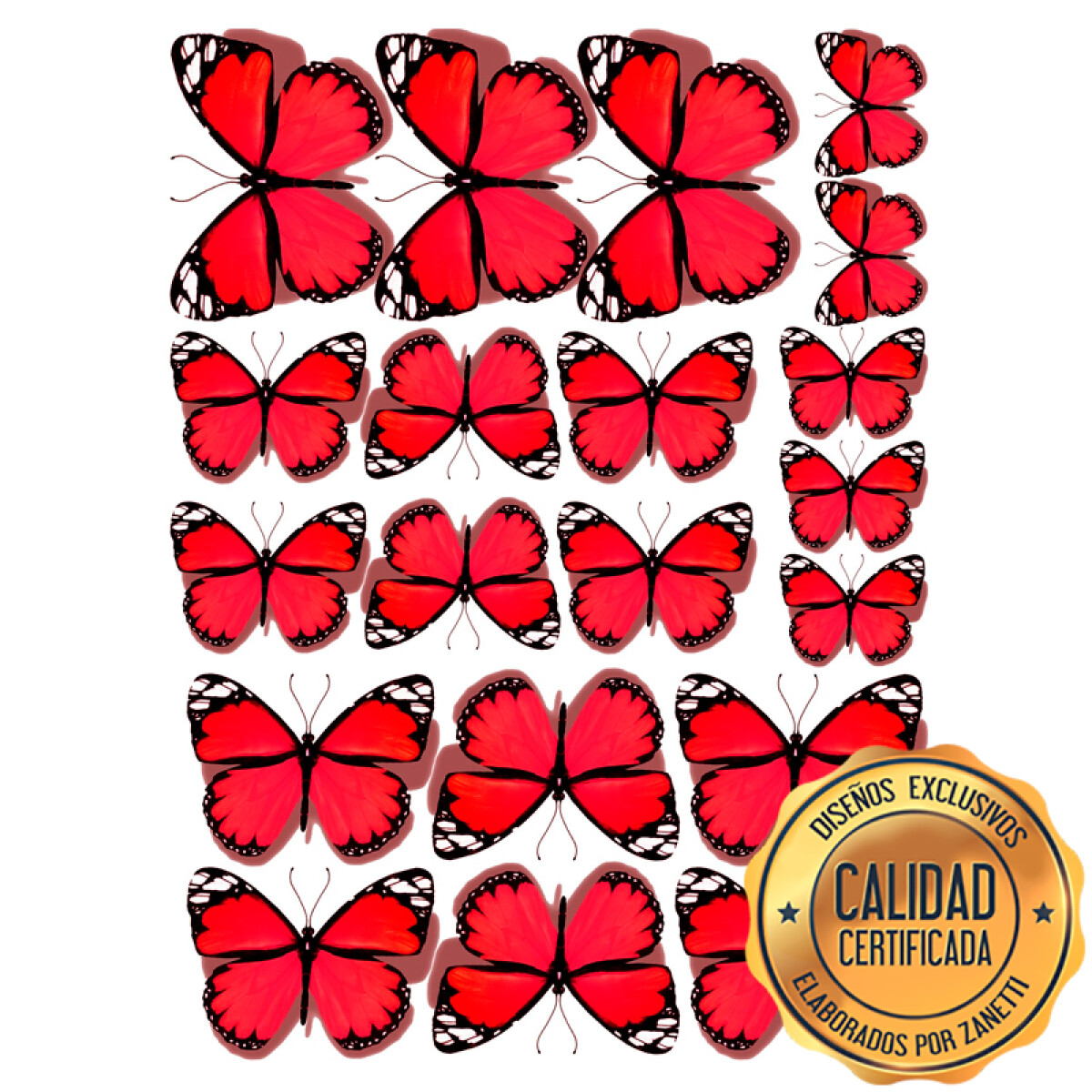 Lámina Mariposas - Roja 