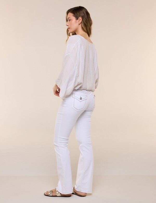 Blusa Algodon Con Textura BEIGE
