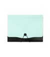 Carpeta con compartimentos y elastico colores pastel Verde