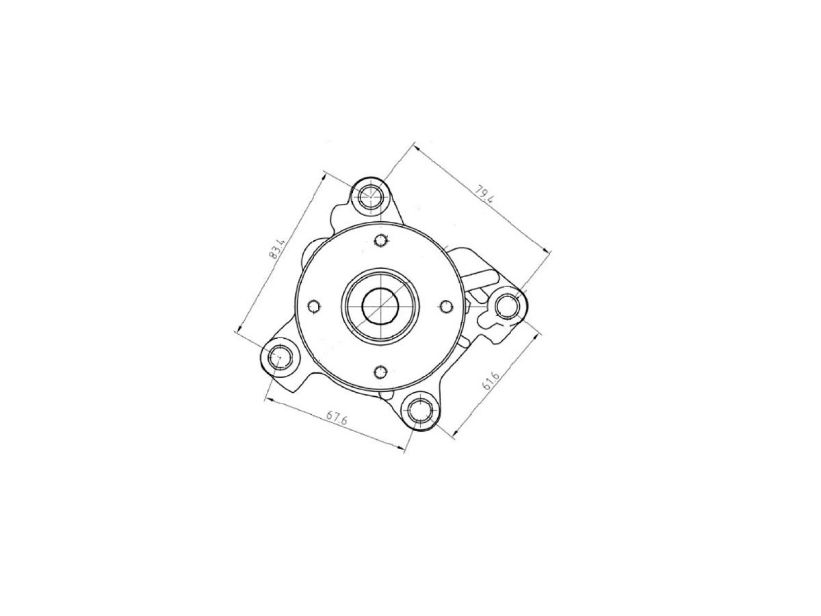 Bomba Agua s/Carcaza Nissan D23 - Frontier - Np300 19-25 