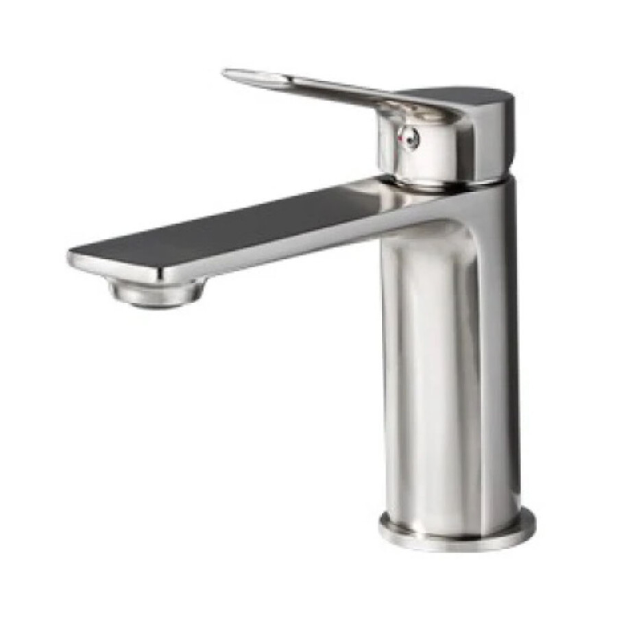 Griferia de Lavatorio Bajo Monocomando Cromado Cepillado Linea Panter Bagno Company