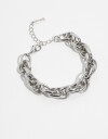 Pulseras Flexibles Metal Pulsera Con Eslabones - Plateado Rodio