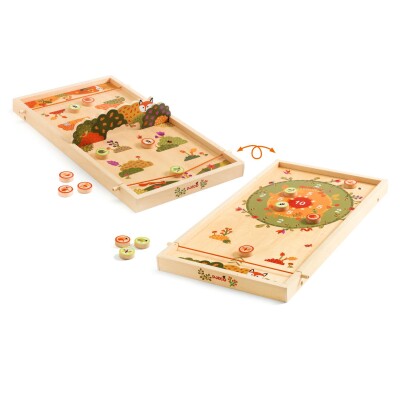 Juego de tejo y disco de madera 2 en 1 PassAnimo Djeco Juego de tejo y disco de madera 2 en 1 PassAnimo Djeco