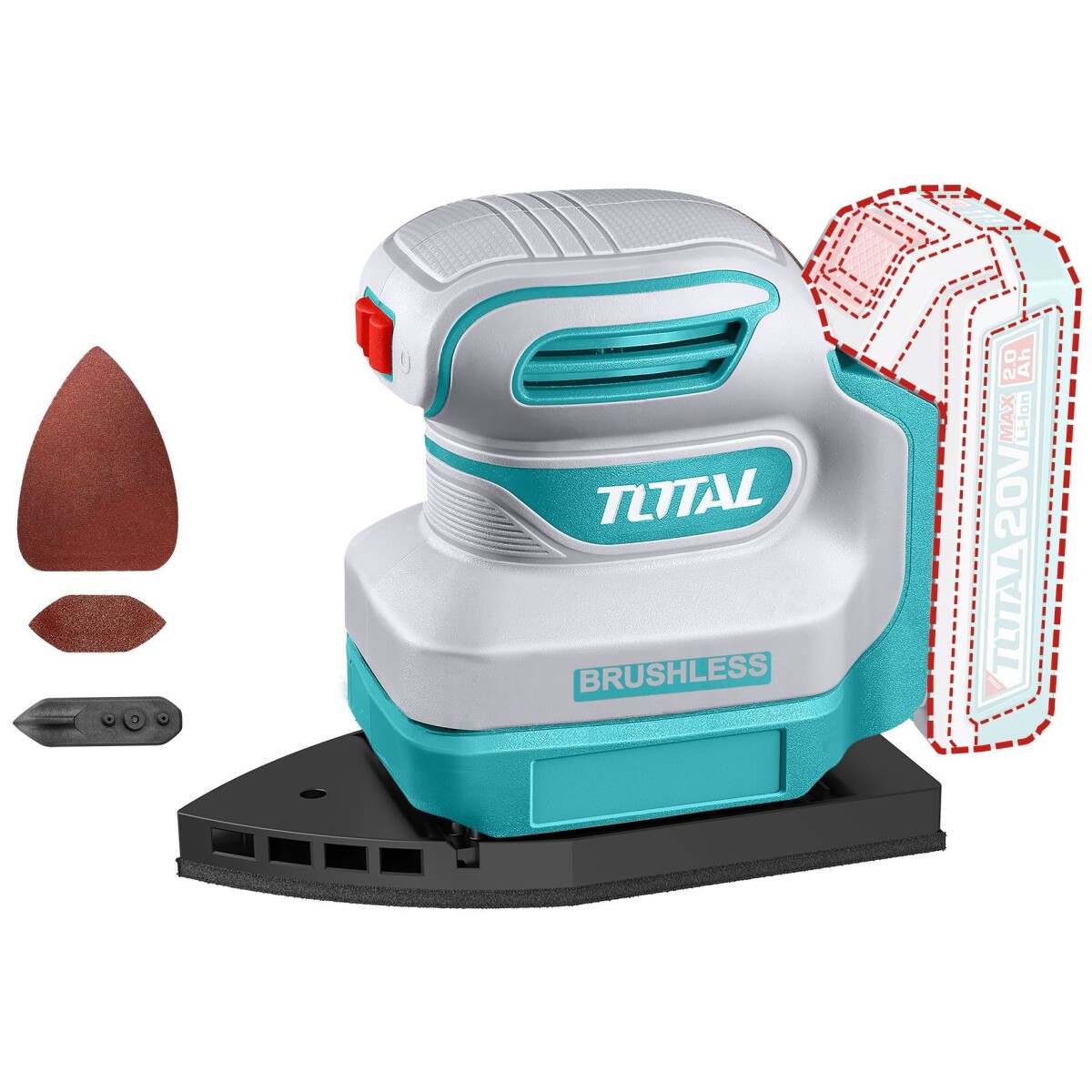 Lijadora Orbital Delta Inalámbrica A Batería 20v - Sin Carbones 