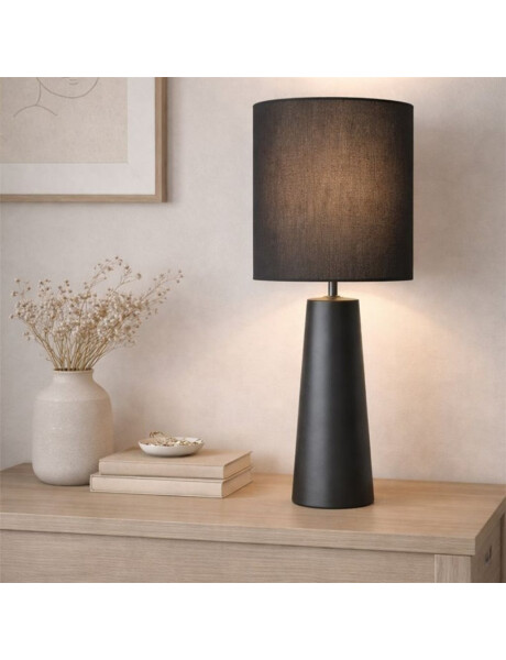 LAMPARA DE MESA CERAMICA D24x69CM NEGRO LAMPARA DE MESA CERAMICA D24x69CM NEGRO