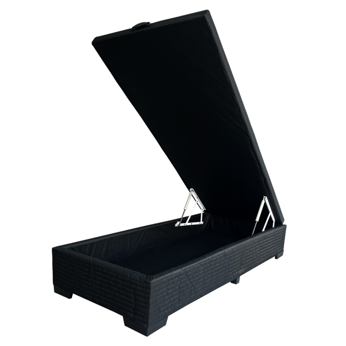 Box Baul 1 Plaza - Baúl de Guardado - 78 x 188 x 35 cm - Madera Maciza - Negro 
