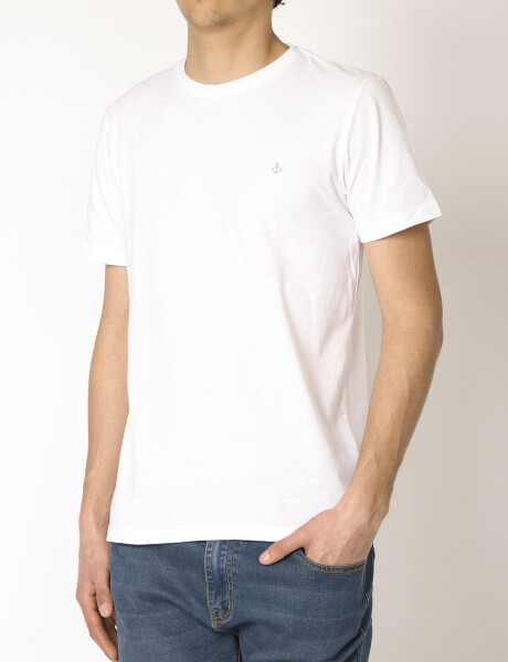 T-shirt Cuello A La Base Navigator Blanco