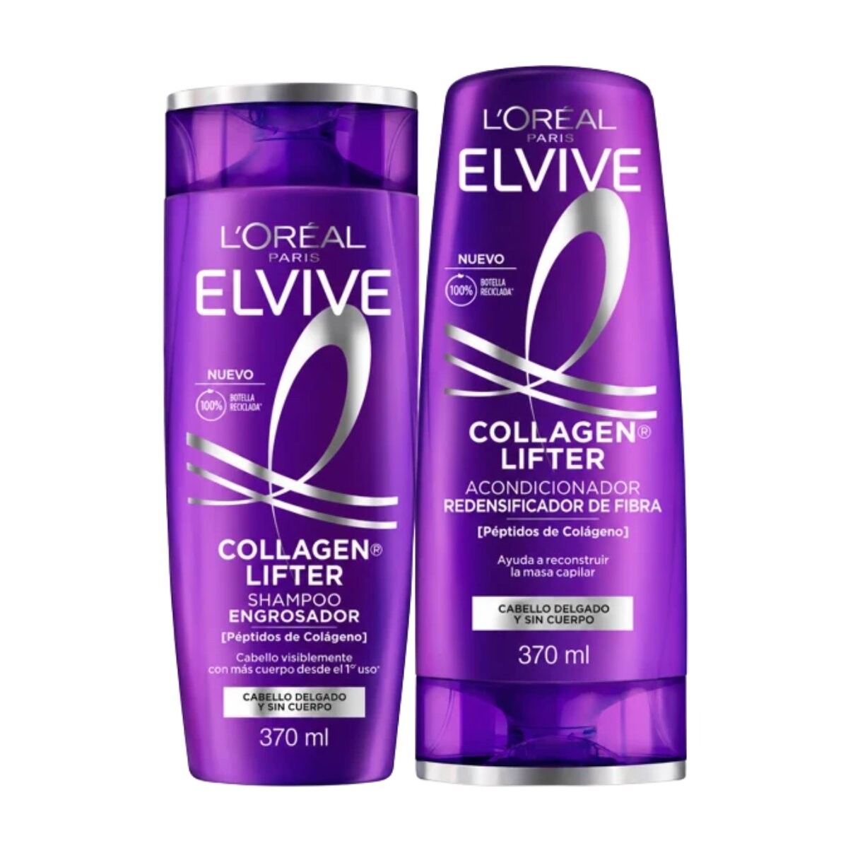 PACK SHAMPOO ELVIVE 370 ML + ACO ELVIVE 370 ML COLAGENO 