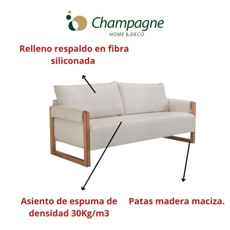 SOFA 3 CUERPOS - TAPIZADO TELA BEIGE SOFA 3 CUERPOS - TAPIZADO TELA BEIGE