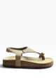 Sandalia Bettina con aplique BT105 Marron