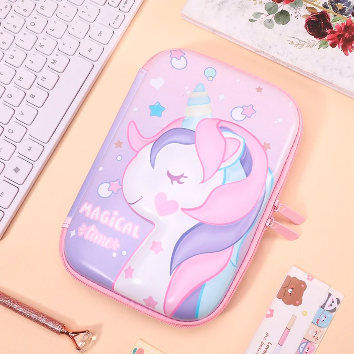 Cartuchera Rigida Escolar Infantil Brio Organizadora - Unicornio Cartuchera Rigida Escolar Infantil Brio Organizadora - Unicornio
