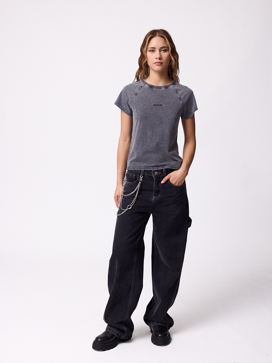 T-SHIRT SAIANA DIXIE Gris Oscuro