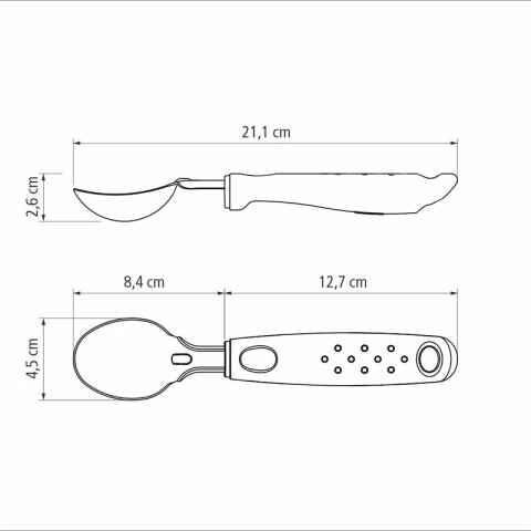 Cuchara para helados negro -TRAMONTINA TR7724