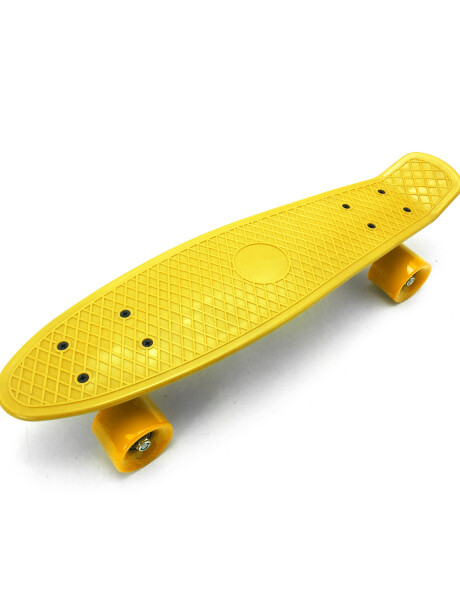 Skate de plástico 56cm con ruedas de PVC Amarillo
