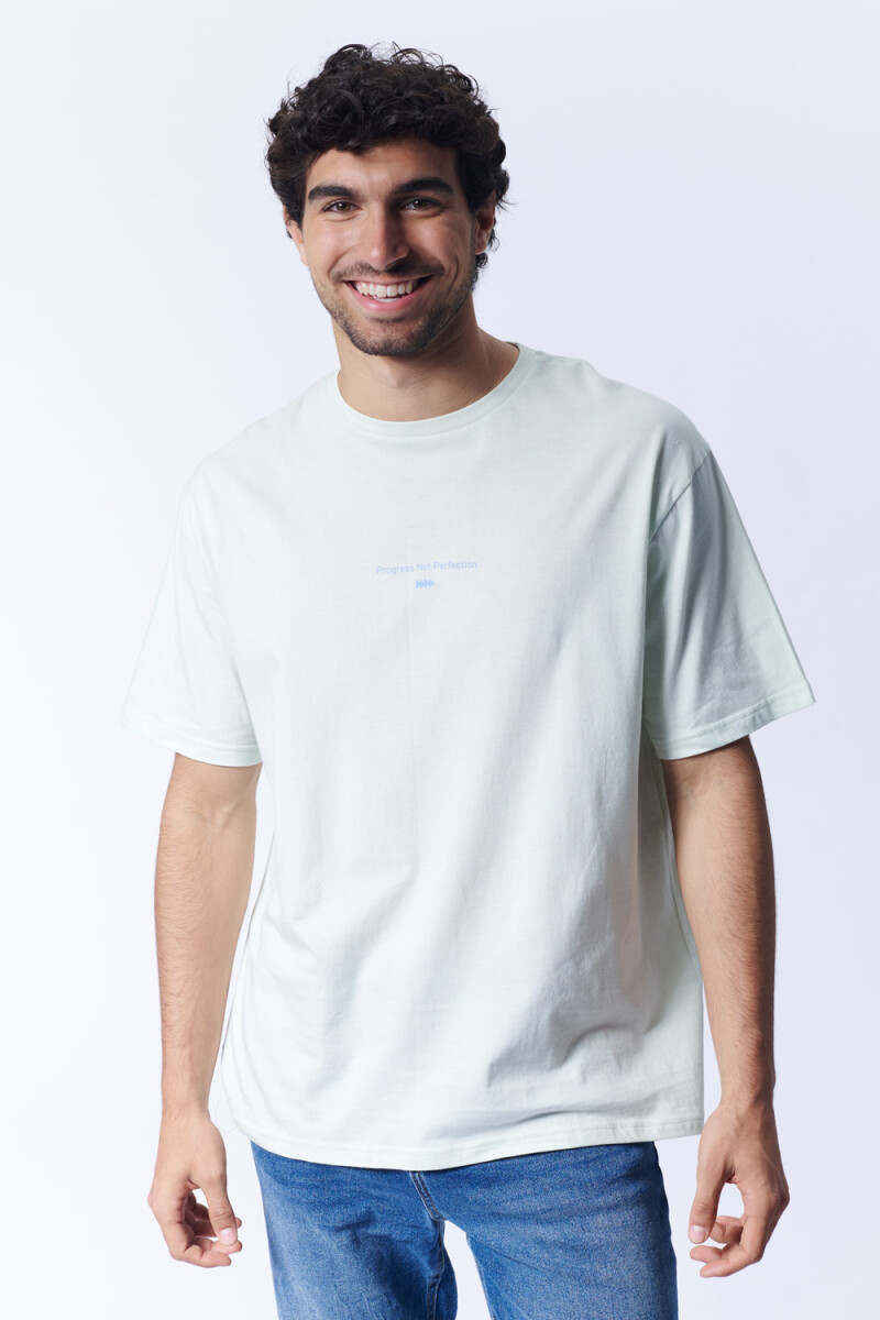 Remera oversize - Resilience Verde Agua 