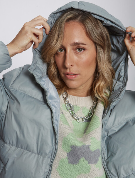 Campera puffer gris