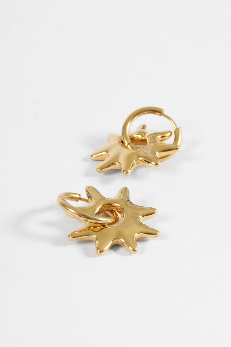 Aros dije sol acero dorado