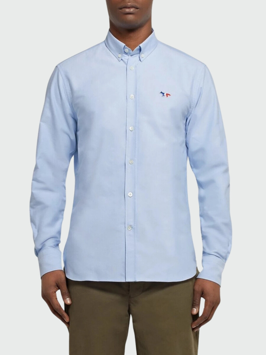 Camisa de algodón, Oxford - Celeste 
