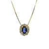 Colgante de oro 18k con brillantes y zafiro azul N8779 Colgante de oro 18k con brillantes y zafiro azul N8779