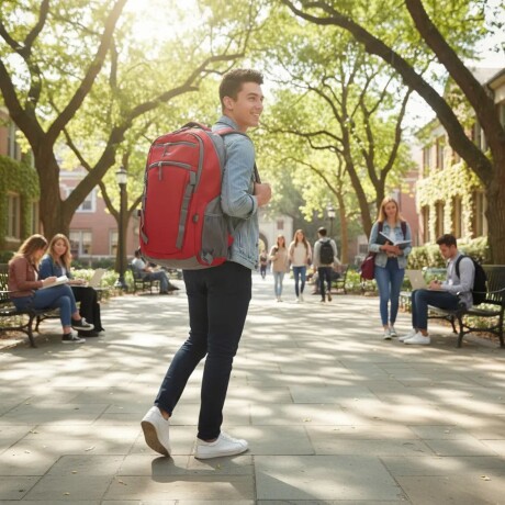 Mochila Arye Colonia 35 Litros con Portanotebook Rojo