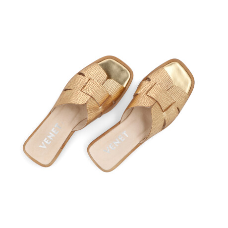 SANDALIAS VENET - CUERO GRANGER DORADO