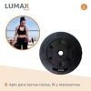 Discos revestidos 2.5 kg con recubrimiento plástico y núcleo de cemento duradero Discos revestidos 2.5 kg con recubrimiento plástico y núcleo de cemento duradero