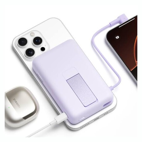 XIAOMI MAGNETIC POWER BANK 10000MAH WITH BUILT-IN STAND Cargador Portátil Magnético XIAOMI Magnetic Power 10.000MAH Con Soporte Integrado - Purple
