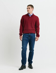 470416 SWEATER HARRY Rojo Oscuro