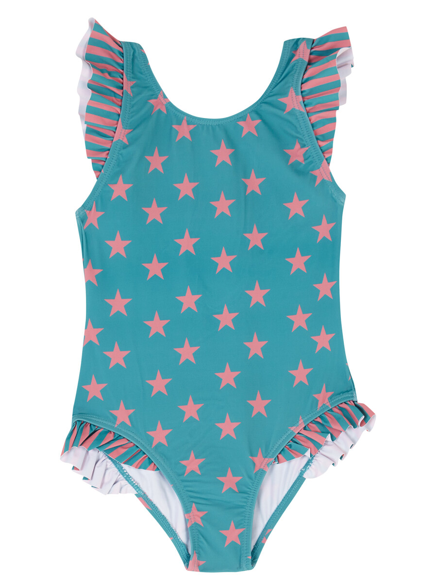 Bañador De Estrellas Azul Claro