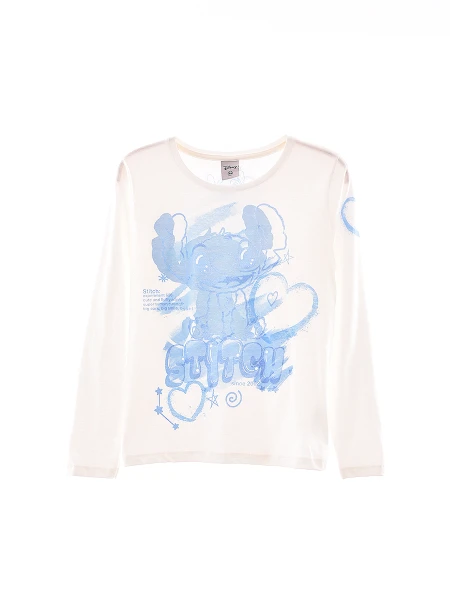 REMERA STITCH CUTE OFF WHITE