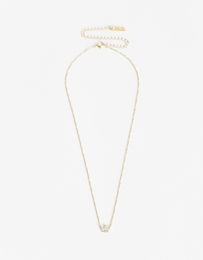 Cadena Corta con Dije Cubic zirconia Collar Con Dije Cubic Dorado - Dorado